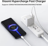 Xiaomi Charger 120W Hypercharge Fast Wall Charger 90W for Xiaomi 15 14 13 12 14t 13t 12t 12s Pro Lite Redmi Note k80 K70 K60 K50 12 11 Pro Plus Black Shark 4 5 Poco F4 Gt Mi Turbo 6A USB C Cable